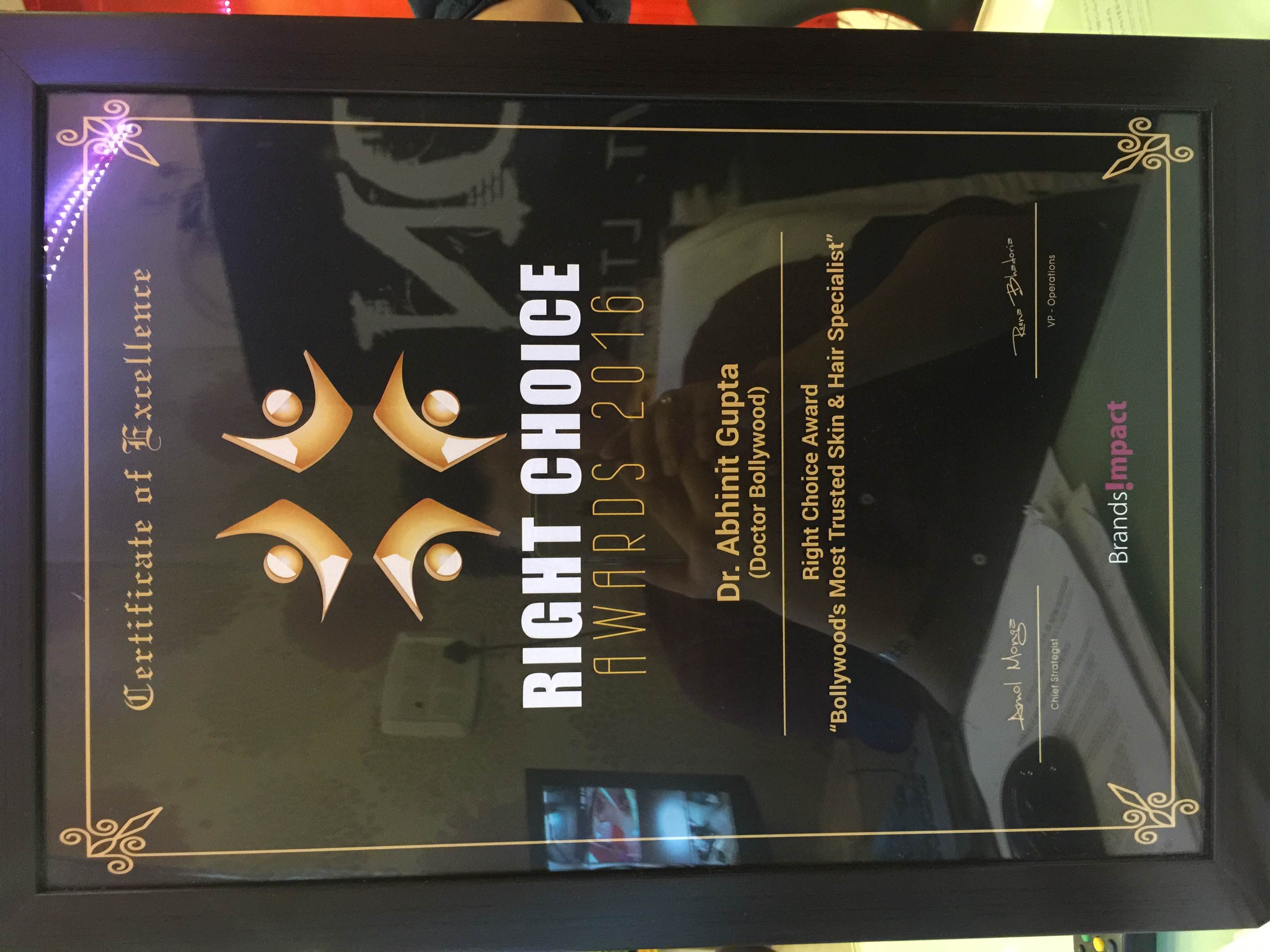 Right Choice Award Trophy